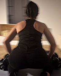 Pre-during-post booty  workout photo