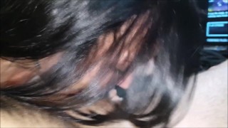 Primeiro boquete de fevereiro umbigo cum, chorando, garganta profunda e engolir