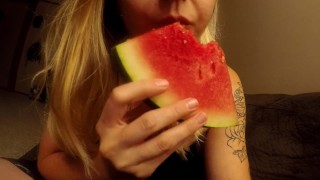 Mesmerizing Watermelon Slurping