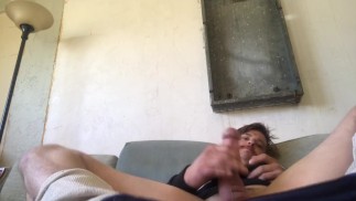 Big cum shot and heavy facial expressions