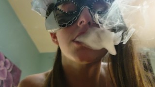 Bella ragazza fuma per te bastardo (fumo fetish chiacchiere sporche)