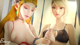 ZELDA Y SAMUS HANDJOB ANIMACIÓN NINTENDO