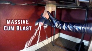 Milking Table Vibrator Edging HUGE Cumshot