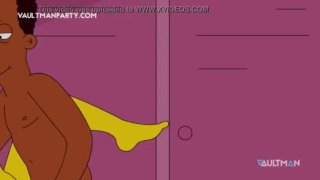 Marge Simpson zdradza Homera z czarnym kutasem