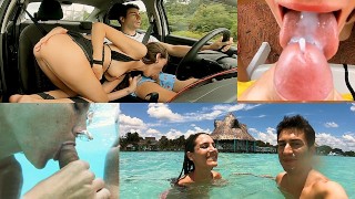 Roadtrip suce, s'exhib et suce en publique - couple amateur MySweetApple