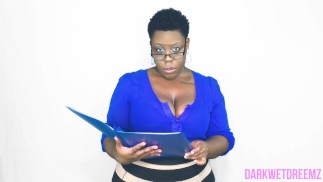 Ebony BBW HR REP ha una politica a bocca aperta