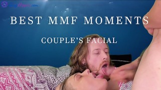 Casal facial, duplo BJ, pegging - melhores momentos MMF
