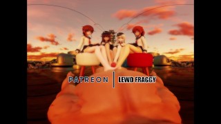 COLEÇÃO KANTAI - DESTROYERS QUARTET FOOTJOB [5K UNCENSORED VR HENTAI]