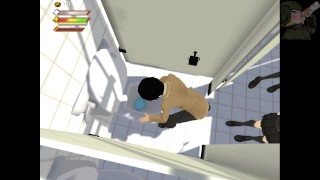 Femdom school (Skullgirl in het toilet)
