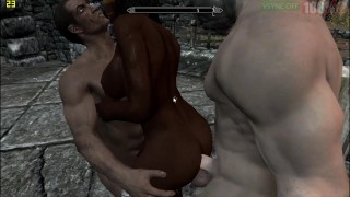 Skyrim jovencita acosada usada y follada en la ciudad parte 2