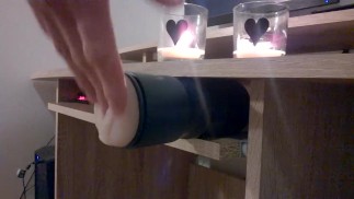 Masturbação romântica com meu fleshlight :)