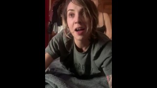 Watching the wife fuck the gf with a strap on while I jerk off 
