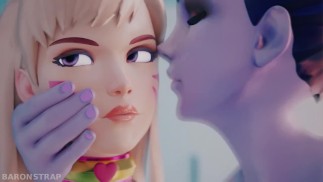 D.Va i wdowa całują się i liżą