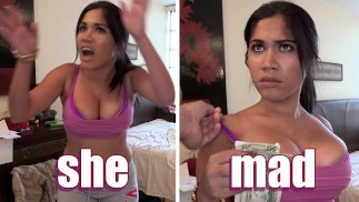 BANGBROS - Cubaanse meid met grote kont en grote attitude genaaid door geld