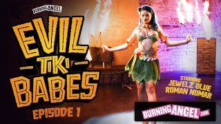 BurningAngel Bardame Jewelz Blu Gibt Eine Heiße Tiki-Performance