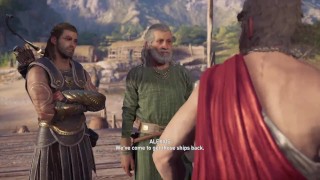 greek stud swings around spear 36