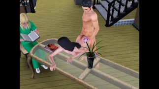 Pieprzona żona, gdy teściowa przy stole | sims 3 sex