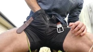 Straight Guy Masturbating in Public