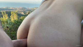 Amateur couple aventure sexe anal | risqué public en plein air matin ass baise