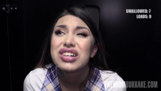 Premium Bukkake - Roxy Lips swallows 51 huge gloryhole cum loads