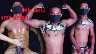 NEW! HOT! STRAIGHT GUY I PLAY HIS DICK HE CUM EXPLOSION! 泰拳直男被玩大鸡吧忍不住喷好多精液！哈啊哈哈