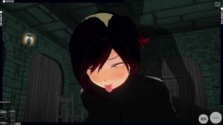 3D HENTAI Руби Роуз трахается в подвале и делает ахегао