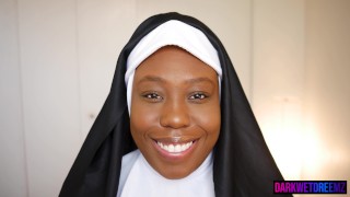 Evil BBW Nun Sucks The Cum Out Easily