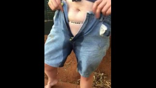 Pissing My Denim Shorts and Bonds Panties Made Me So Wet - Vocal Desperation