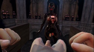 Citor3 VR SFM 3D XXX Games Бондаж с огромными сиськами латексная госпожа отсасывает дважды двойной оральный сперма в жопе