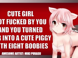 Transformation of a Girl into a Pig while you are Fucking her HARD [ASMR]