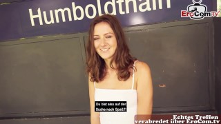 SEX AT THE BUS STATION - Au Pair Girl Public pick up at berlin humboldthain
