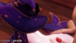 Genshin Impact - Monin vánoční dárek [NECENZUROVANÝ HENTAI 4K R-18 MMD]