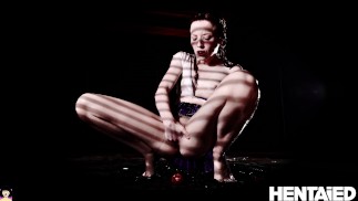 HENTAIED - Oviposition - Spetterende jonge Red hoofd wordt van binnen geneukt en werpt Alien Eggs uit