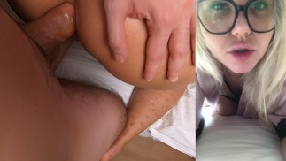 Creampie anal - Chica culona follada duro en todos los agujeros
