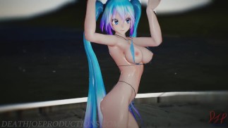 Miku se nestydí mimo pláž Stage 1158