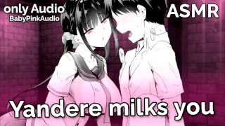 ASMR - Yandere melkt je (handjob, pijpbeurt, BDSM) (audio rollenspel)