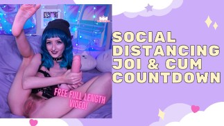 PUTA DE PELO AZUL distanciamiento social JOI y Cuenta regresiva de semen