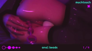 ♡ АНИМЕ-ДЕВУШКА ИГРАЕТ С АНАЛЬНЫМИ БУСИНАМИ ♡