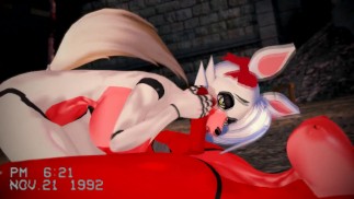 Double Futa - Fünf Nächte bei Freddy's Inspired - Mangle wird von Foxy gefickt - Hentai