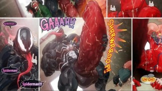 Spiderman Sperma Inflation - Spiderman X Venom Bauch Inflation Hentai