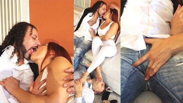 Cuck watches his wife making love to an alpha male foot domination french kiss Italian dialogues