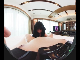 [VR180] I Sucked my Fuck Buddy's Dick while I Masturbated and he Ejaculated a Lot in my Mouth