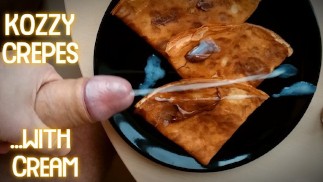"Crêpes mit Sahne" - Abspritzen auf Essen