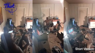 2 Black jongens tagteam model milf slet spitroast trein videoshoot