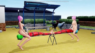 Giochiamo sull'altalena (Yuri Bondage Sex) - 3D MMD