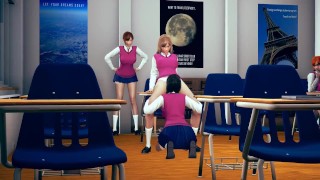 Sala de aula safada. Estudantes sensuais