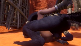 Großer Wolf fickt hart 3D