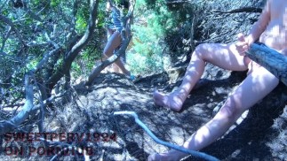 RISKY CUMSHOT in front of shy TEEN! Public beach DICKFLASH, REAL STRANGER, exhibitionist gets caught