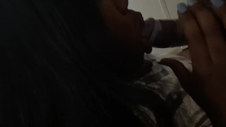 Deep throat from ebony slut @issa_barbiebx