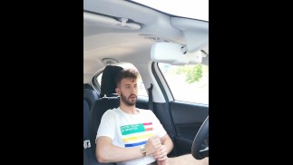 Szarpanie mojego wielkiego kutasa na publicznym parkingu